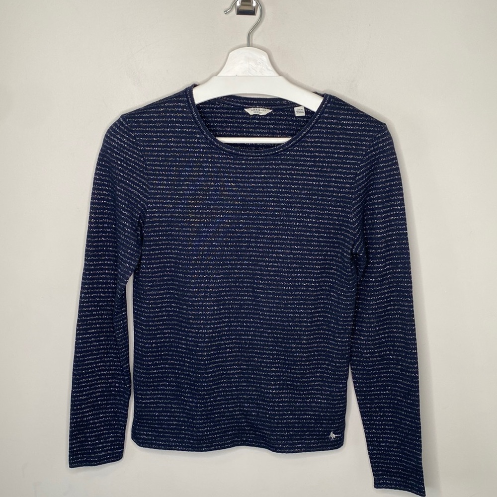 Jack Wills Navy and Metallic Striped Lightweight Knit